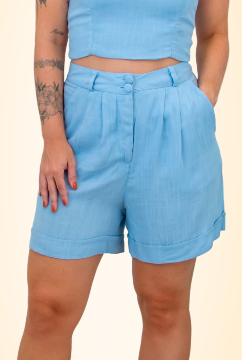 Short Plane Azul Sereno